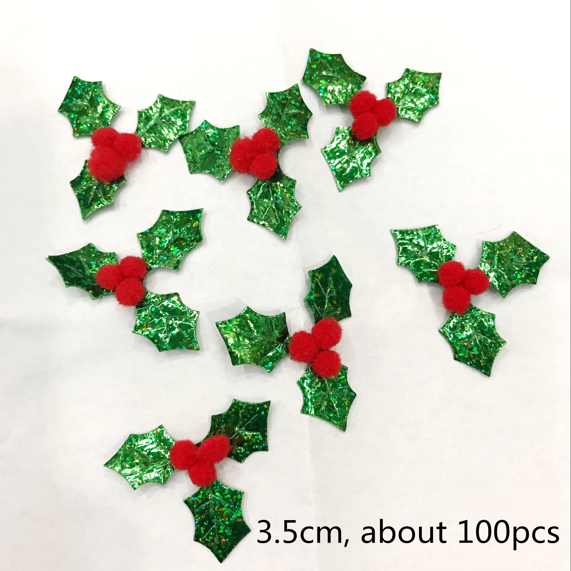 100 шт. искусственные листья Холли ягоды Рождественская елка украшения Diy ручной