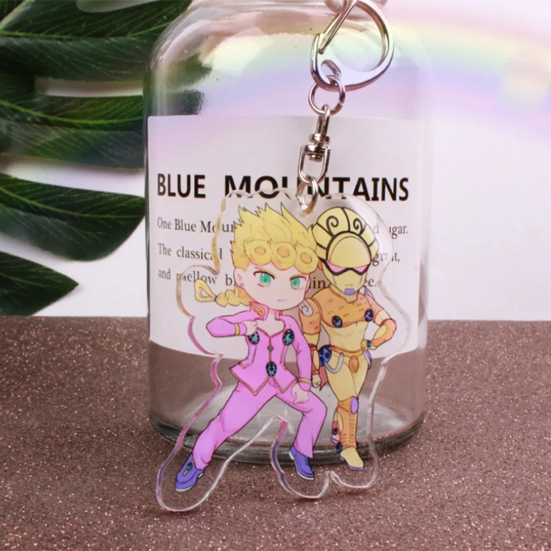 Аниме Jojos Необычные Приключения брелок Двусторонняя фигурка Kujo Jotaro Кира Yoshikage Цезарь акриловый брелок Коллекция подарок
