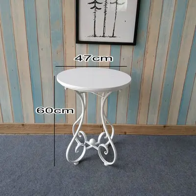 

Modern Concise Iron Art Circle Tea Table European Light Extravagant Round Tea Table A Living Room Bedroom Balcony Small Circle