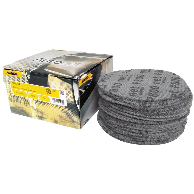 

10 sheets Mesh mirka sandpaper 6" 150mm mesh abrasive mesh dust-free sandpaper mesh sandpaper anti-sticking coarse and fine sand