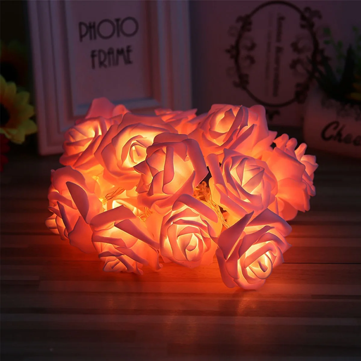 

10/20 LED Lamp Roses Shaped Decorative Light Rose Flower String Lights For Living Room Bedroom Girl'S Favorite Style Dropship