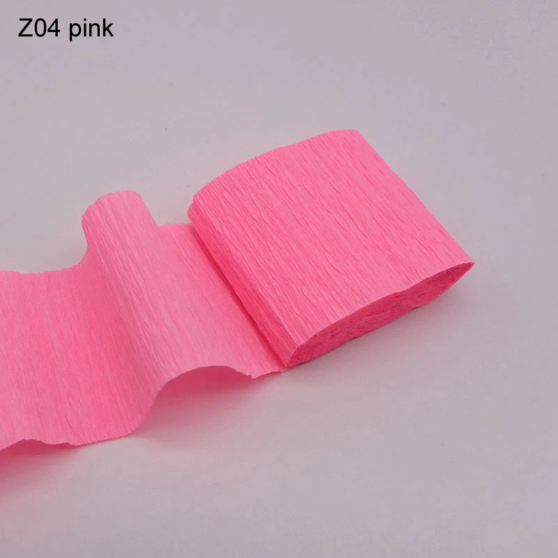 Z04 pink Декорации 5 см x 250 см баннеры конфетти растяжки DIY Бумажная гирлянда крепированная бумага Свадьба День Рождения Вечеринка фотографии фоны - Цвет: Z04 pink