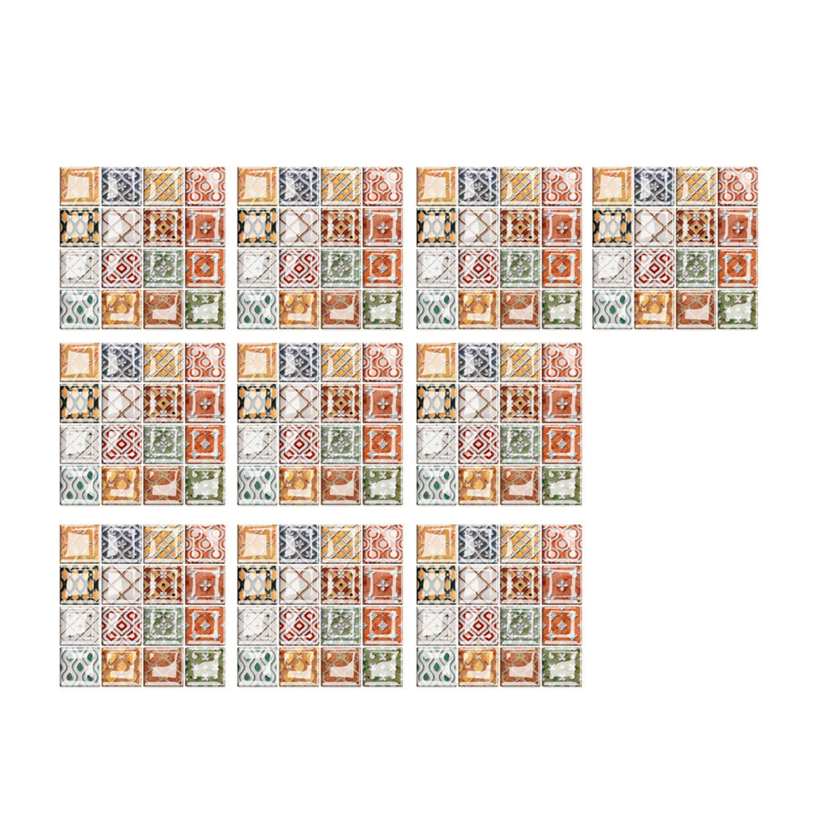 Наклейка для мозаичной плитки 3D самоклеящаяся Съемная настенная бумажная плитка