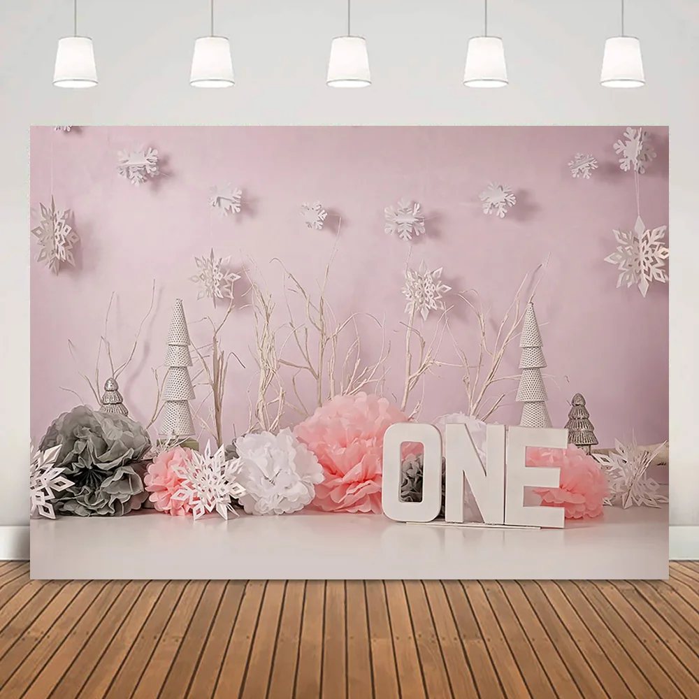 

Детский фон для фотосъемки на день рождения цветы зимняя снежинка фон детский торт на 1-й День рождения разбитое украшение для фотостудии