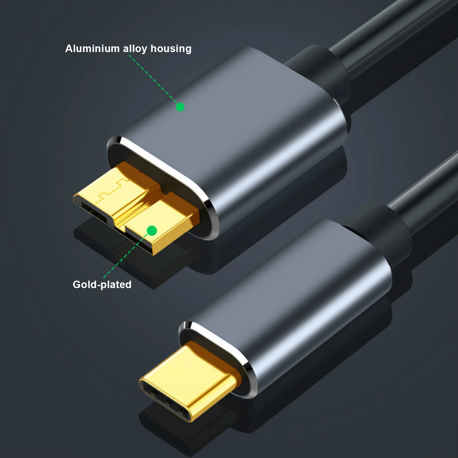 

50/100/150cm USB 3.1 Type-c to USB 3.0 Micro-USB 5Gbps Hard Disk Cable for PC