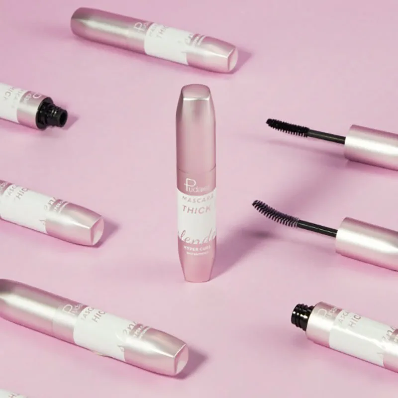 Коричневая тушь для ресниц Bulklash 4D с волокнами водонепроницаемая прозрачная