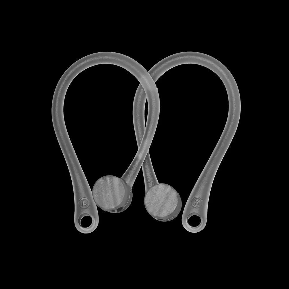 transparent Защитные Крючки Держатель безопасности подходят крючки для Airpods Apple беспроводные наушники аксессуары силиконовые спортивные анти-потеря ушной крючок - Цвет: transparent