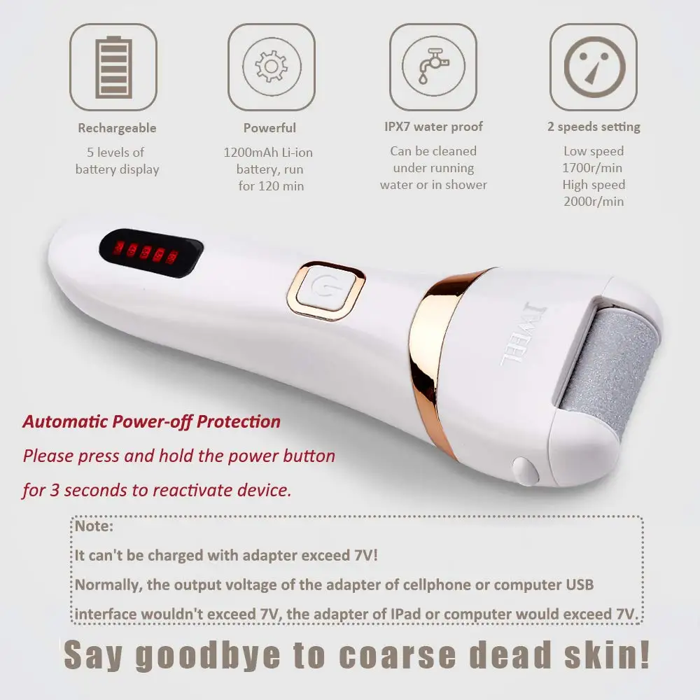 Перезаряжаемая пилка для ног Dighealth инструмент удаления твердой кожи и педикюра