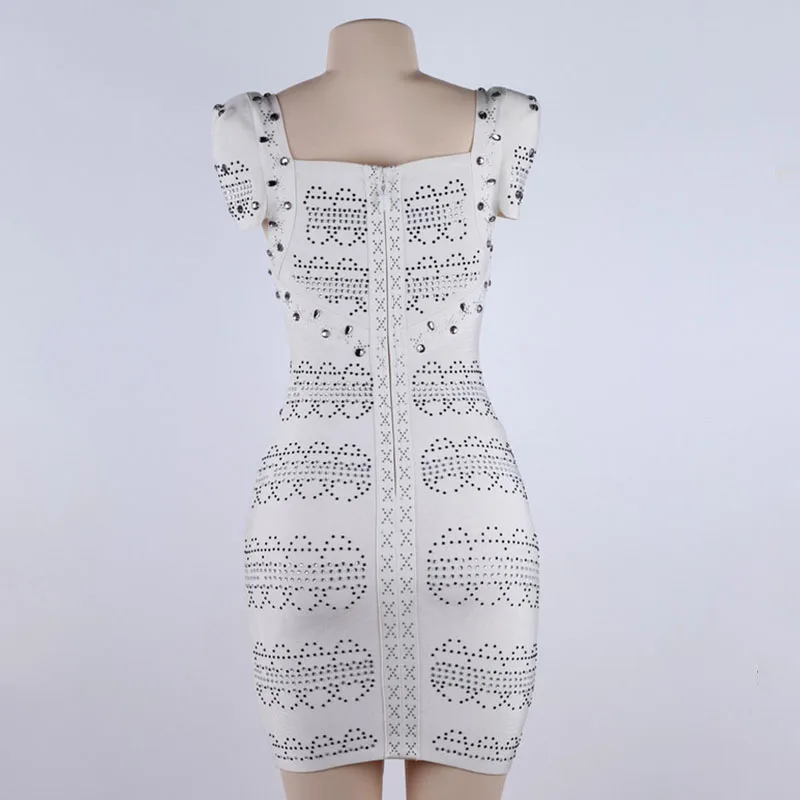 Женское Бандажное платье ручной работы летнее с коротким рукавом украшенное