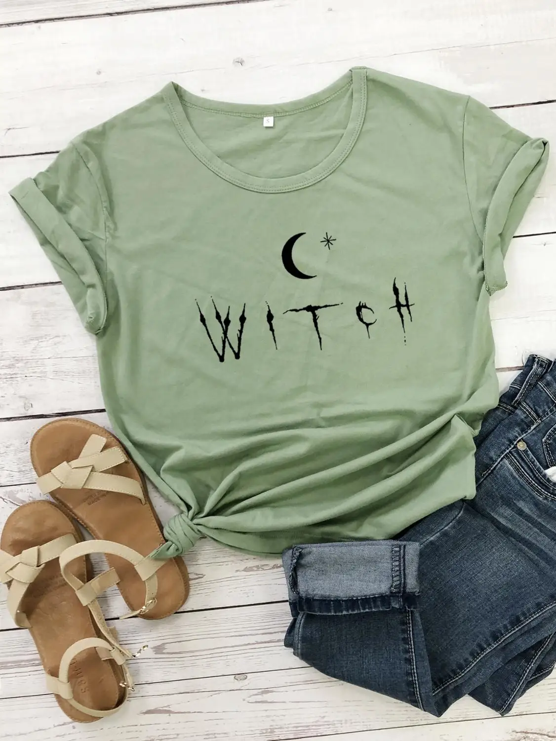 Футболка унисекс в готическом стиле с изображением Луны