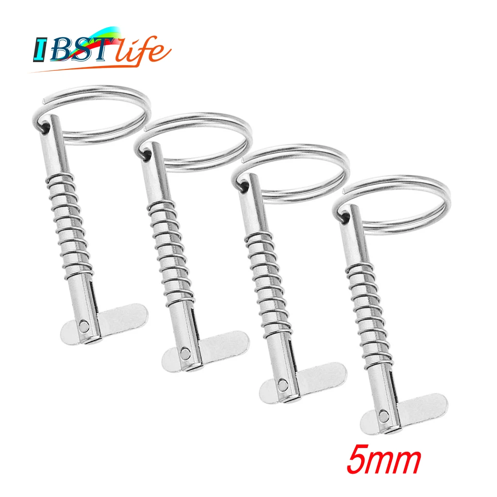 

4PCS 5mm BSET MATEL Marine Grade 316 Stainless Steel Quick Release Pin for Boat Bimini Top Deck Hinge Marine hardware Boat