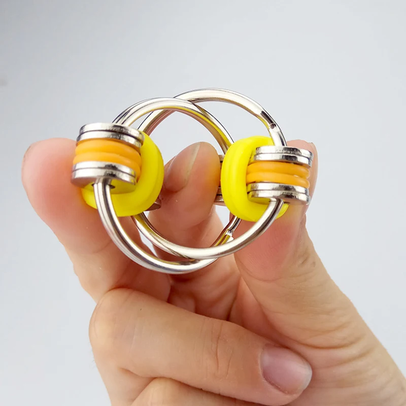 4 шт. игрушка для пальцев фиджет куб релаксационная цепь вертушка четыре железных