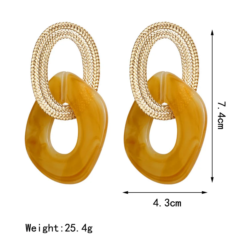 Модные серьги-манифесты 2019 женские большие серьги металлические круглые с