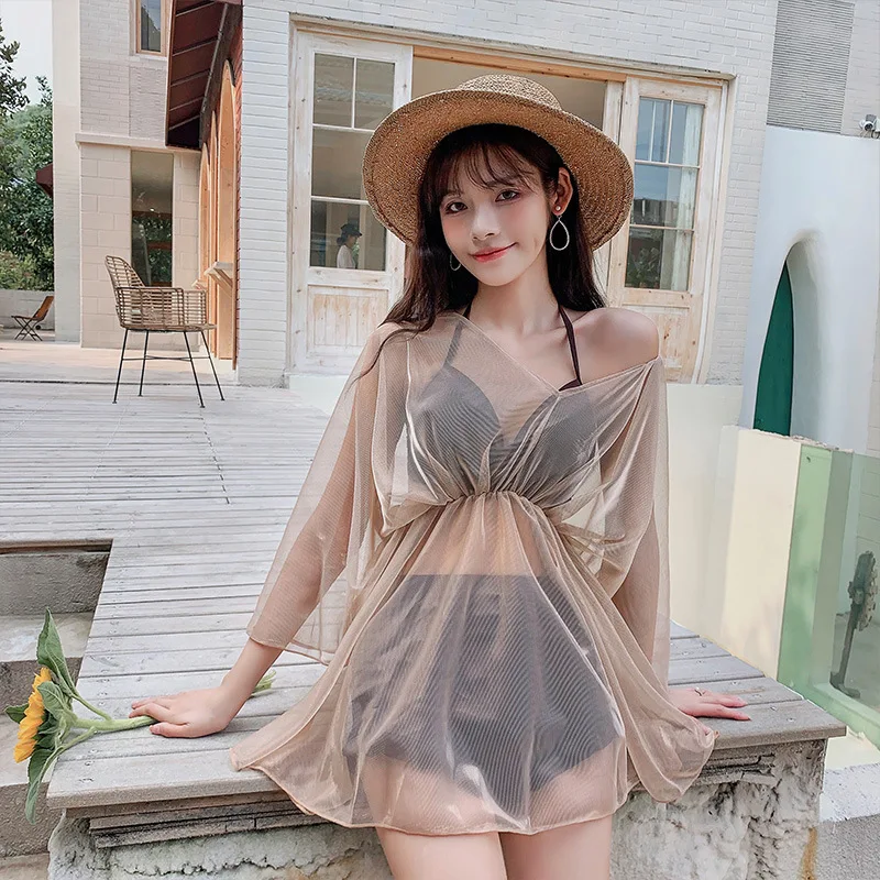 

2021 new female three-piece swimsuit student Korean hot spring small fragrance conservative belly sexy slim swimsuit