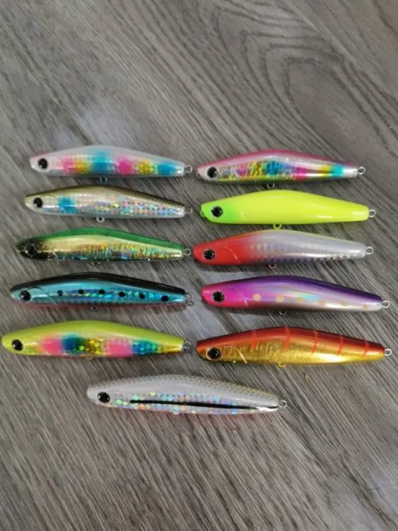 1 Pcs 18g 80mm Fishing Lures 2020 Sinking Whopper Plopper Hard Plastic Pencil Bait Wobbler Trout Tackle Accessaries 9044