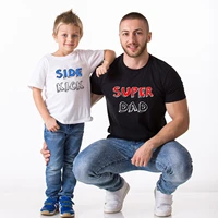 father son shirts super dad side kick daddy and me matching t shirts outfit