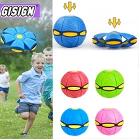 flying ufo flat throw disc ball with light stress ball soccer toy for kid outdoor garden beach game childrens sports balls toys