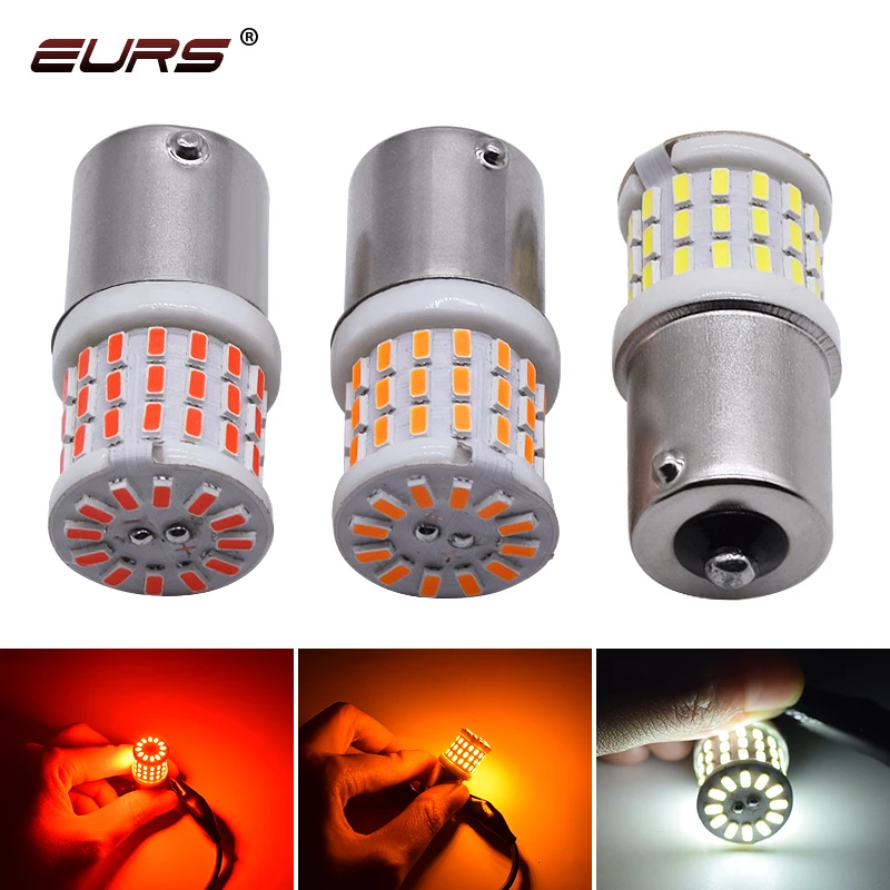 EURS 10 шт. CanBus 1156 BA15S P21W BAU15S светодиодный 1157 BAY15D PY21W фонарь стоп-сигнала 3014