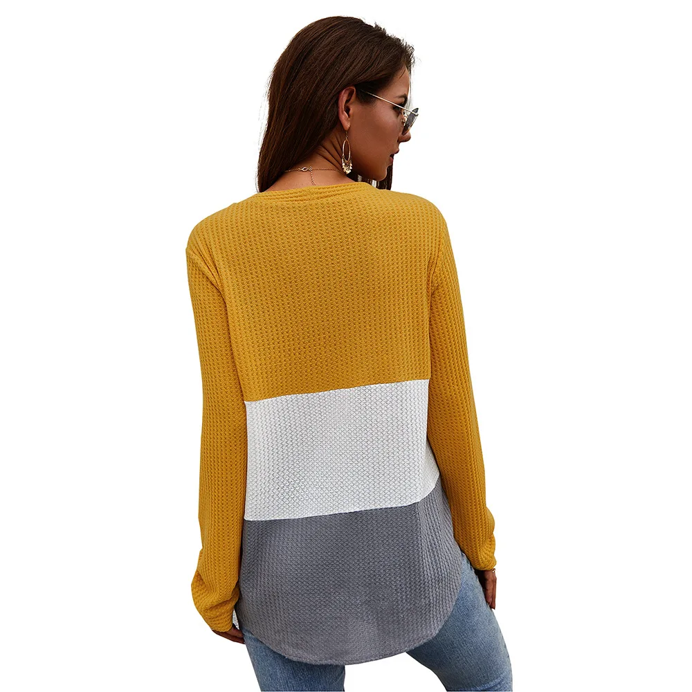 

Autumn Winter Sweaters Women Knitted Cardigan Sweater New 2021 Lady Fashion Casual Long Sleeve V-Neck Button Splice Lace Up Tops