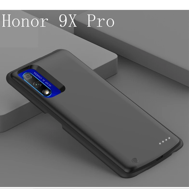 Honor 9X Pro Black 6500 мАч Внешний аккумулятор чехол для huawei Honor 9X Pro Nova 5i Pro 5 чехол для зарядки - Цвет: Honor 9X Pro Black