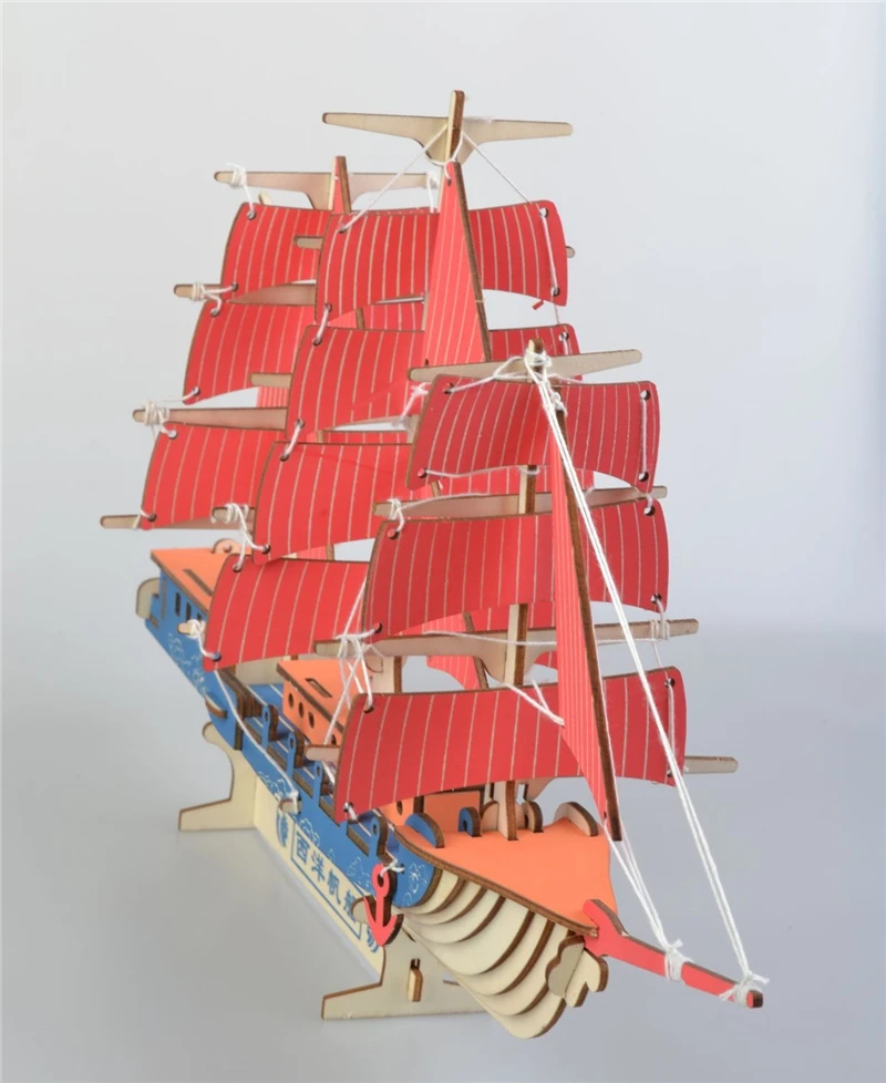 

3D Деревянный пазл, тренировочная головоломка, модель сборки ручной работы, интеллектуальная развивающая игрушка для магирования, игрушка р...