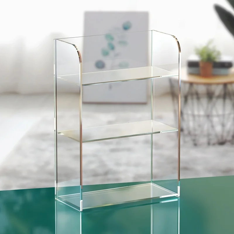 

Desktop Cosmetic Storage Box Dresser Mirror Cabinet Acrylic Skin Care Jewelry Storage Shelf Sundries Finishing Storage Rack
