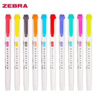 zebra mildliner highlighter pen zebra wkt7 mild liner double headed art marker pens for painting marking supplies stationery