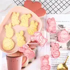 6 шт. пасхальные яйца кролик поршень формы для печенья штамп для печенья Прочные Легкие кухонные инструменты для выпечки для шоколада конфет кондитерские изделия