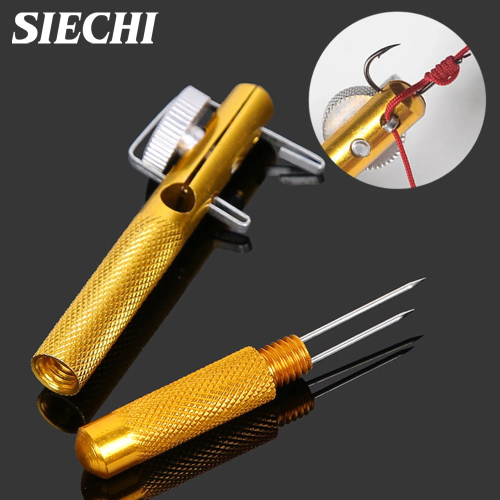 Полностью металлический инструмент для завязывания крючков и устройство