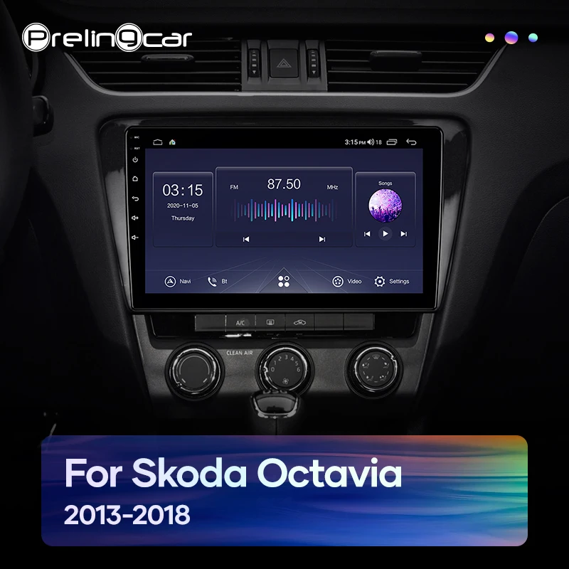 Автомагнитола prelingcar для Skoda Octavia 3 2013 2018 мультимедийный видеоплеер навигация GPS