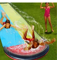 4 8m surf double water slide lawn water slides for children summer pool kids games fun toys backyard outdoor wave rider