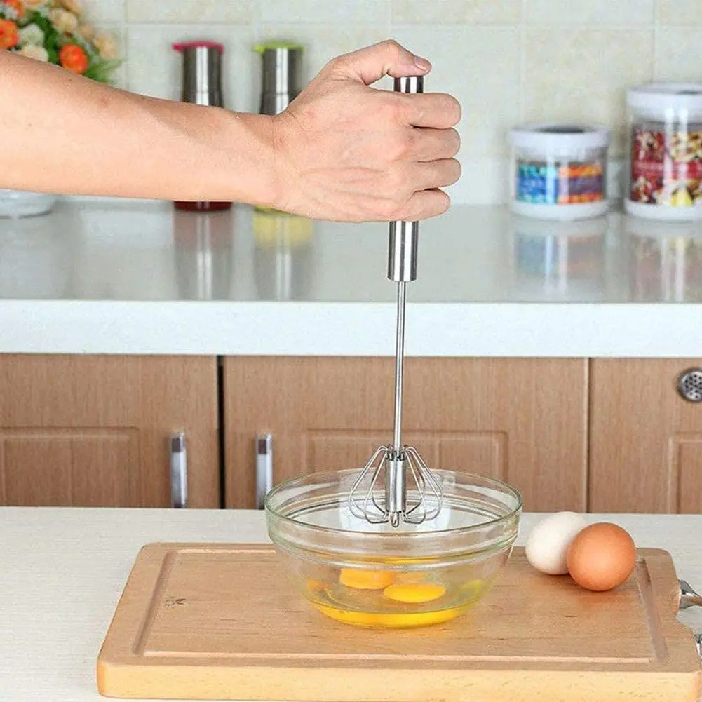 Полуавтоматический Миксер для яиц 3 шт. ручной самоповоротный венчик из