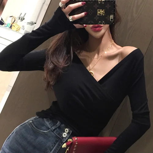 Новая забавная футболка с длинным рукавом Женская белая женская в стиле