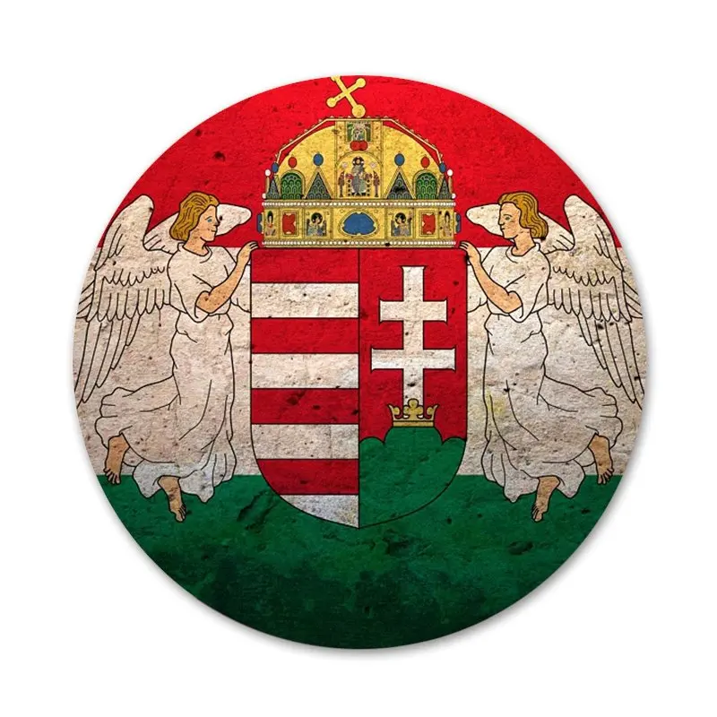 

Hungary Hungarians Flag Icons Pins Badge Decoration Brooches Metal Badges For Backpack Decoration 58mm