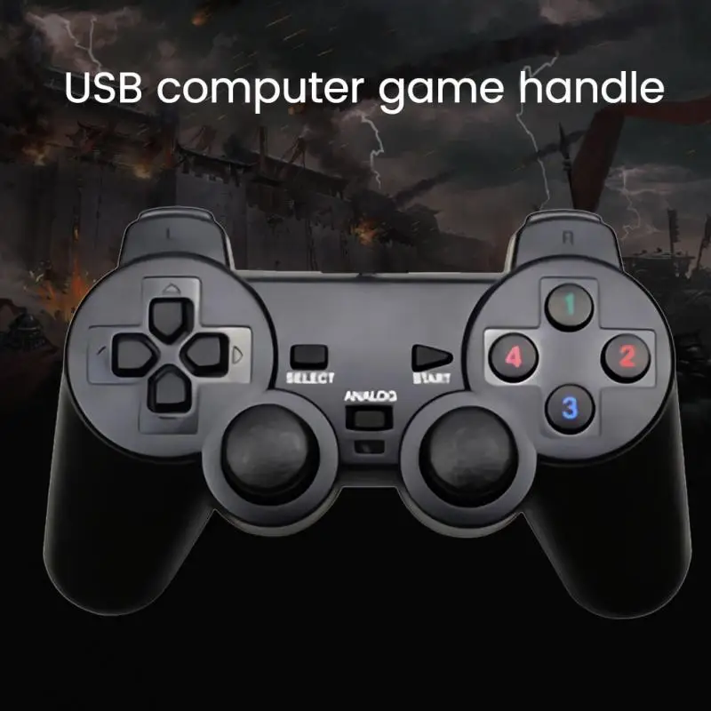 

USB Wired Controller PC Gamepad For Windows XP/7/8/10 Joypad Computer Laptop Game Ergonomic Joystick Black Game Joystick