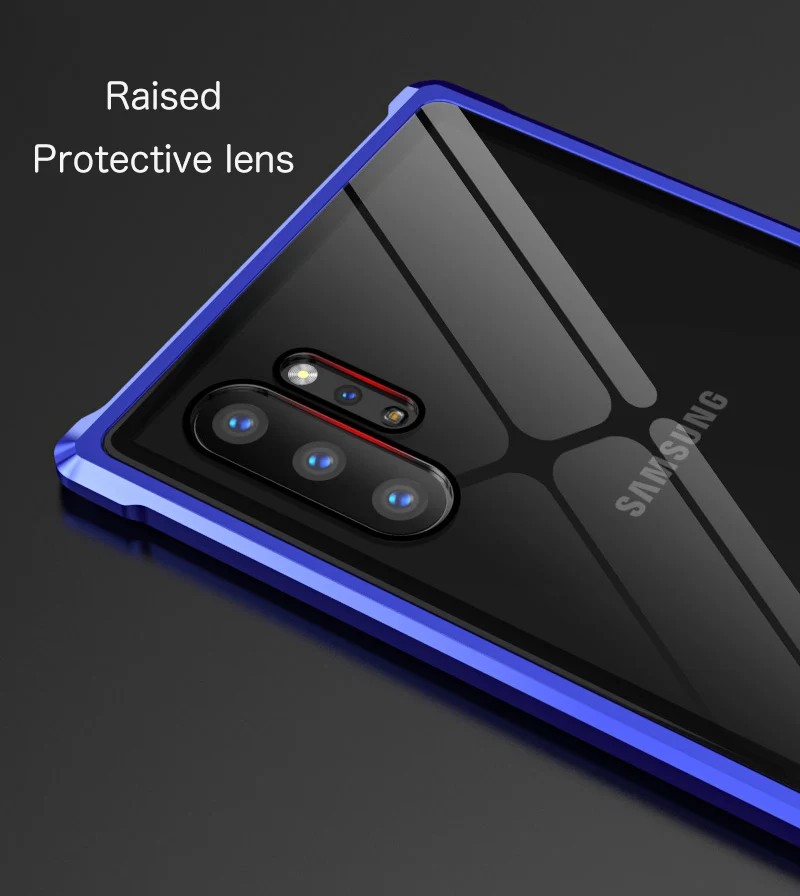 Note10plus, Высококачественная ультратонкая металлическая рамка, закаленное стекло, зеркальная оболочка для samsung galaxy note 10 plus, чехол, крышка, note10+ note10