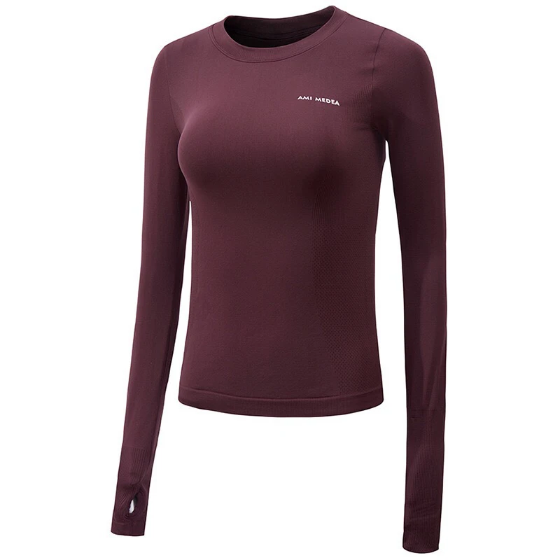ClNESSD new fitness clothes women's long-sleeved sports jacket running quick-drying T-shirt tight sexy top | Женская одежда