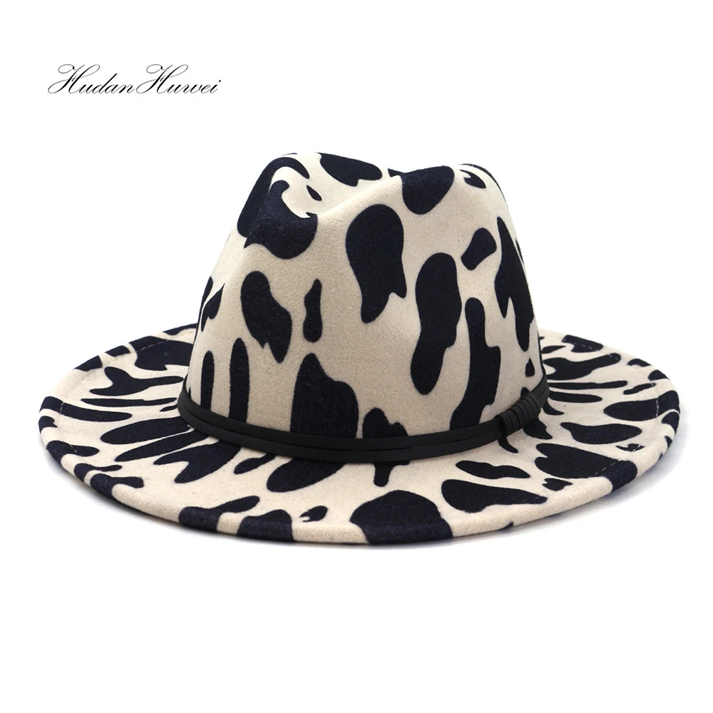 Новое поступление 2020 шляпа Федора для мужчин и женщин на осень зиму с коровьим