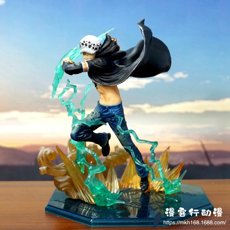 

Bandai Q Version Anime ONE PIECE Super Fierce Battle Luo Trafalgaro Gamma Knife Battle Doll Model Children's Toy Ornaments