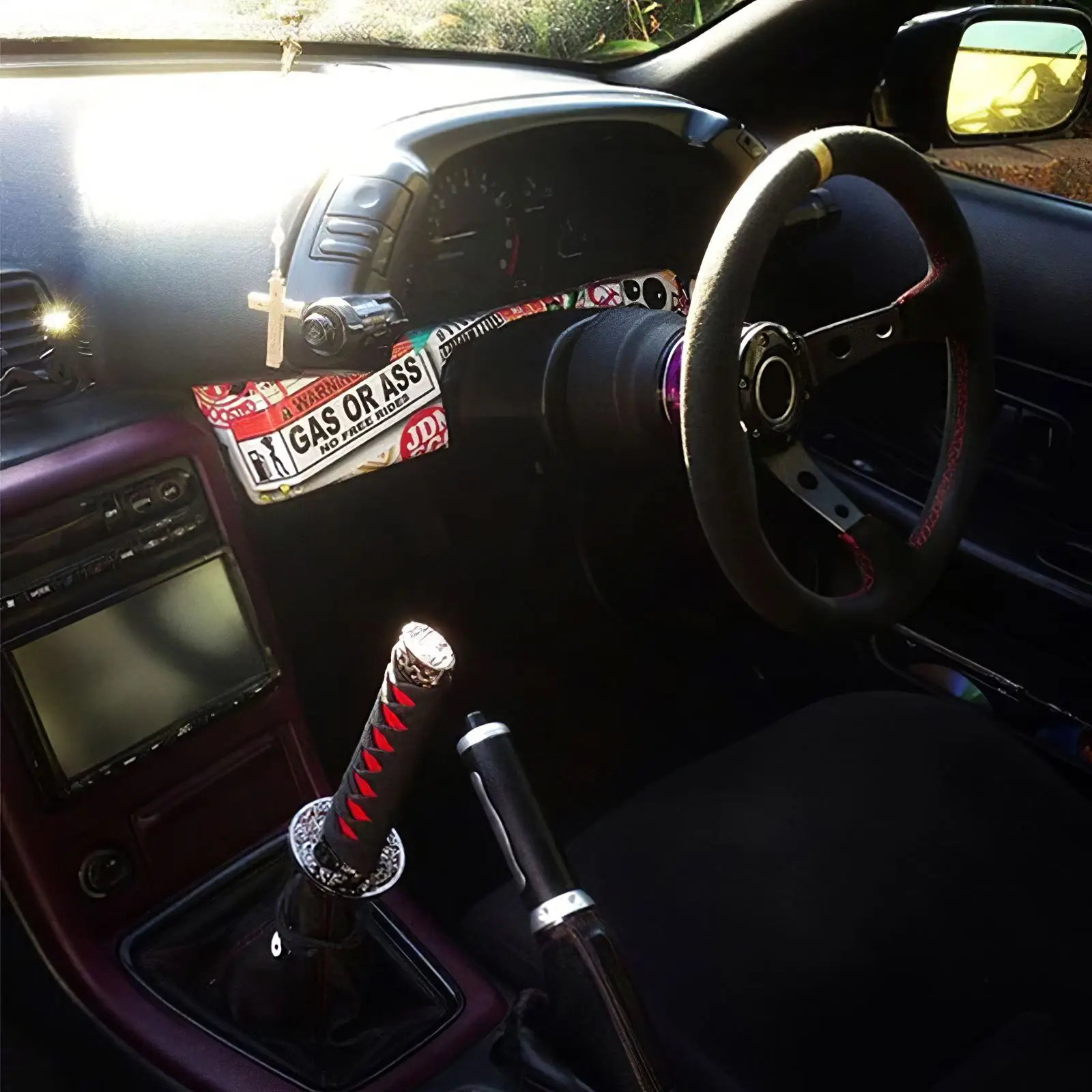 

AOZBZ New Aluminum Alloy Gear Head High Quality Shift Handle Practical Head Sword Handle Holder Car Knob for Car Accessories