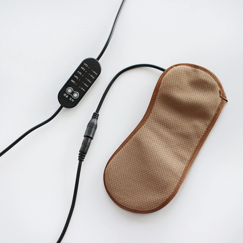 USB нагревательная Паровая маска для сна натуральный шелк век против темных