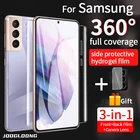 360 Полное покрытие Гидрогелевая пленка для Samsung Galaxy S21 S20 FE Plus Note20 10 Ultra Защитное стекло для камеры задняя защита экрана
