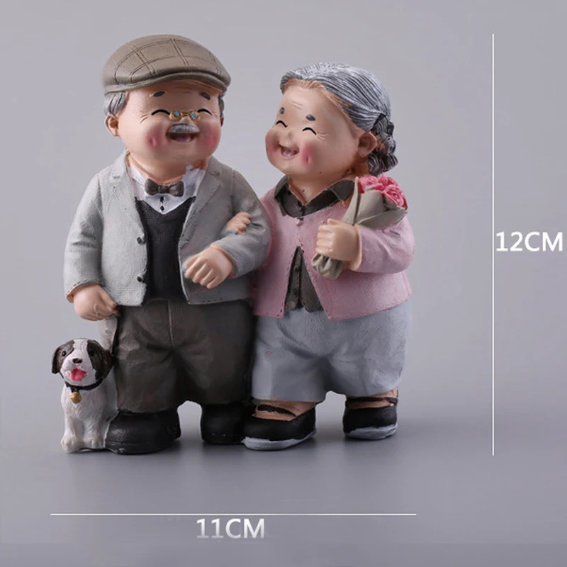 

Old Man And Old Lady Lovers Ornaments Resin Crafts Old Couples Tabletop Decorations Eternal Love Ornament Home Desk Decor