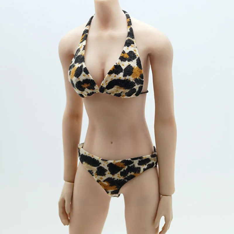 

В наличии 1/6 Женский нижнее белье аксессуары леопардовый бикини нижнее белье комплект подходит для 12 ''ph TBL фигурку тела