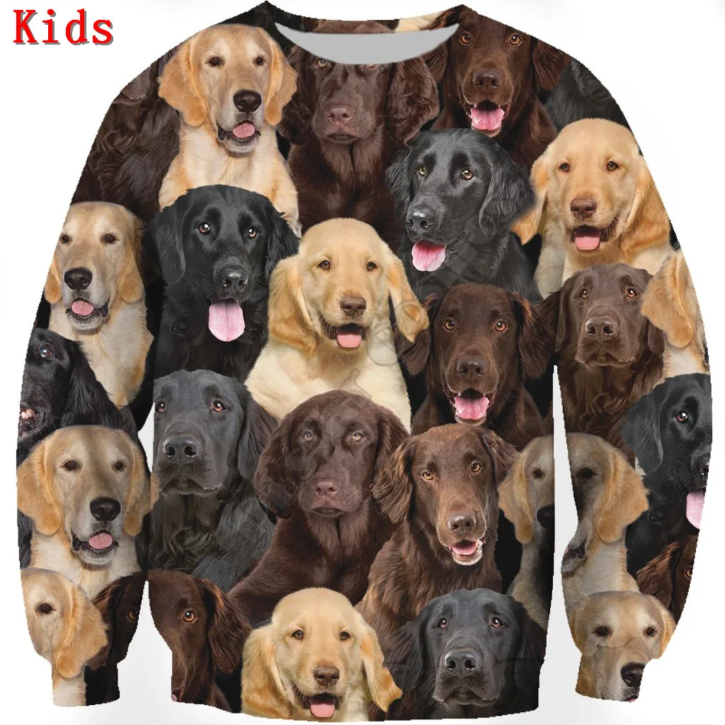 You Will Have A Bunch Of Flat French Bulldogs 3D printed Hoodies Boy Girl Long Sleeve Shirts Kids Funny Animal Sweatshirt