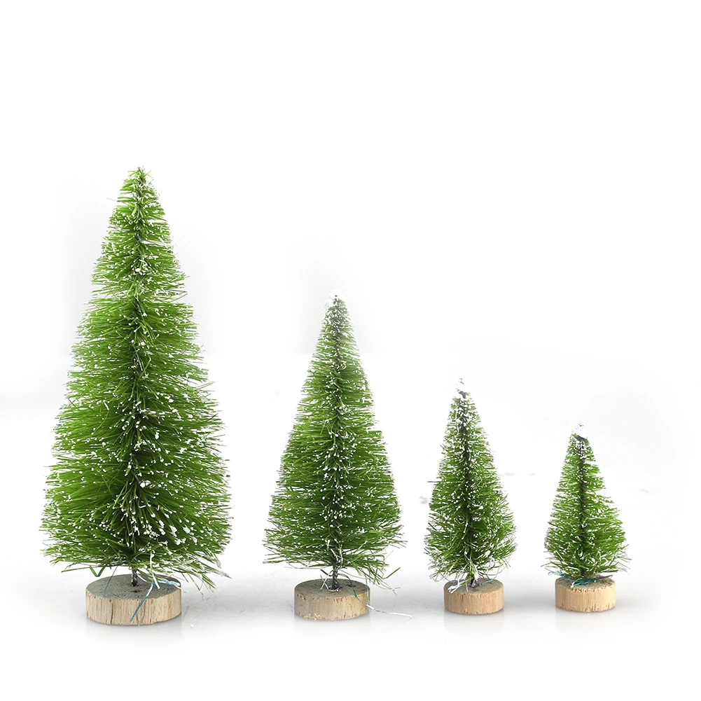 49Pcs/set Mini Christmas Sisal Trees Sign Table Decorations DIY Room Decor Ornaments Home | Дом и сад