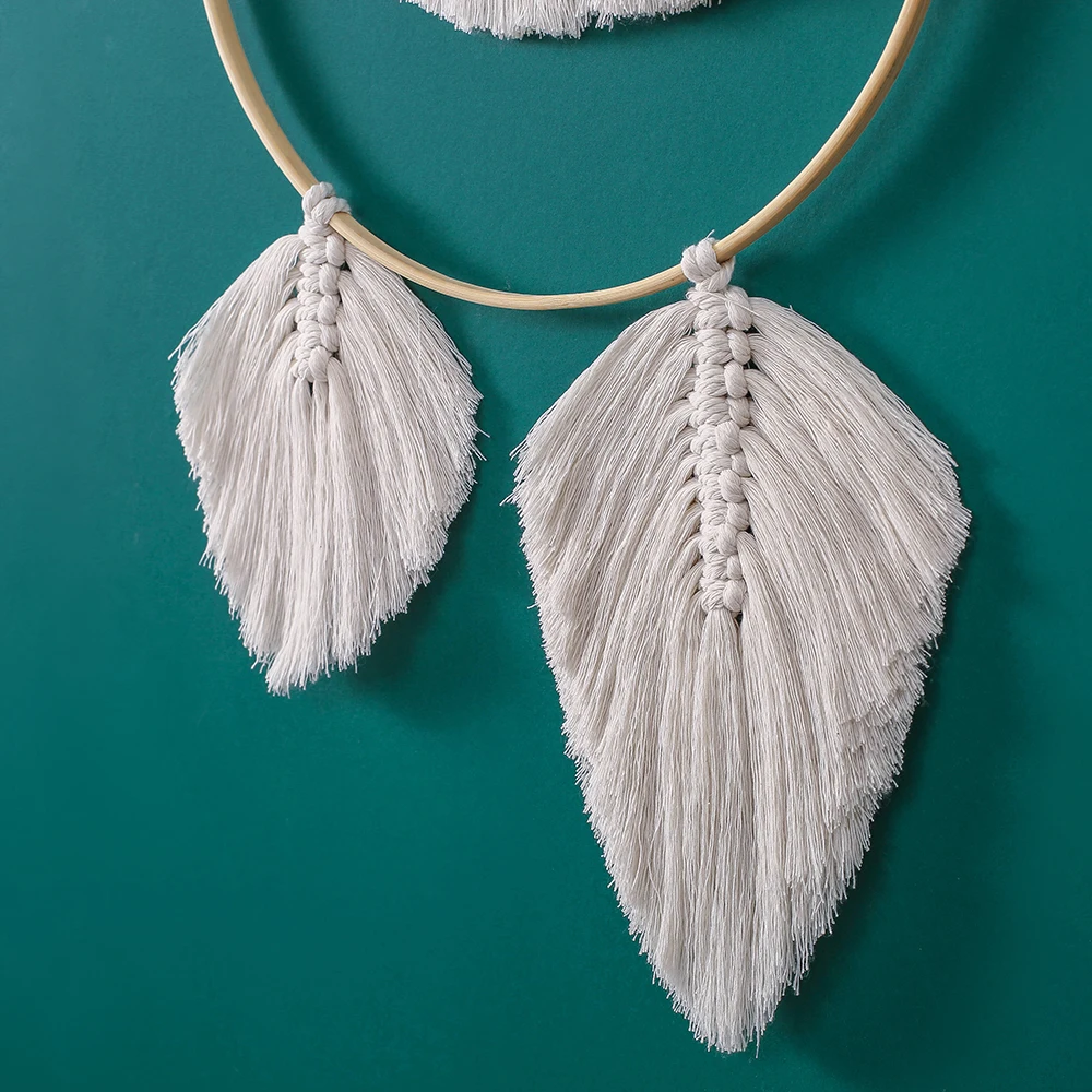 

Weave Mandala Tapestry Macrame Wall Hanging Bohemian Decorative Tapestry Wall Hanging Cotton Hand Knitted Dreamcatcher Tapestry