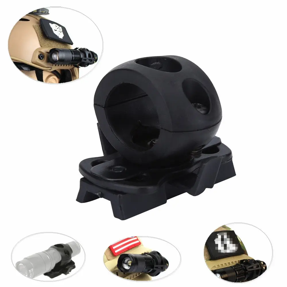 

Портативный пластиковый держатель для фонаря, кронштейн для быстрого шлема, подходит для страйкбола и боевых игр, охоты