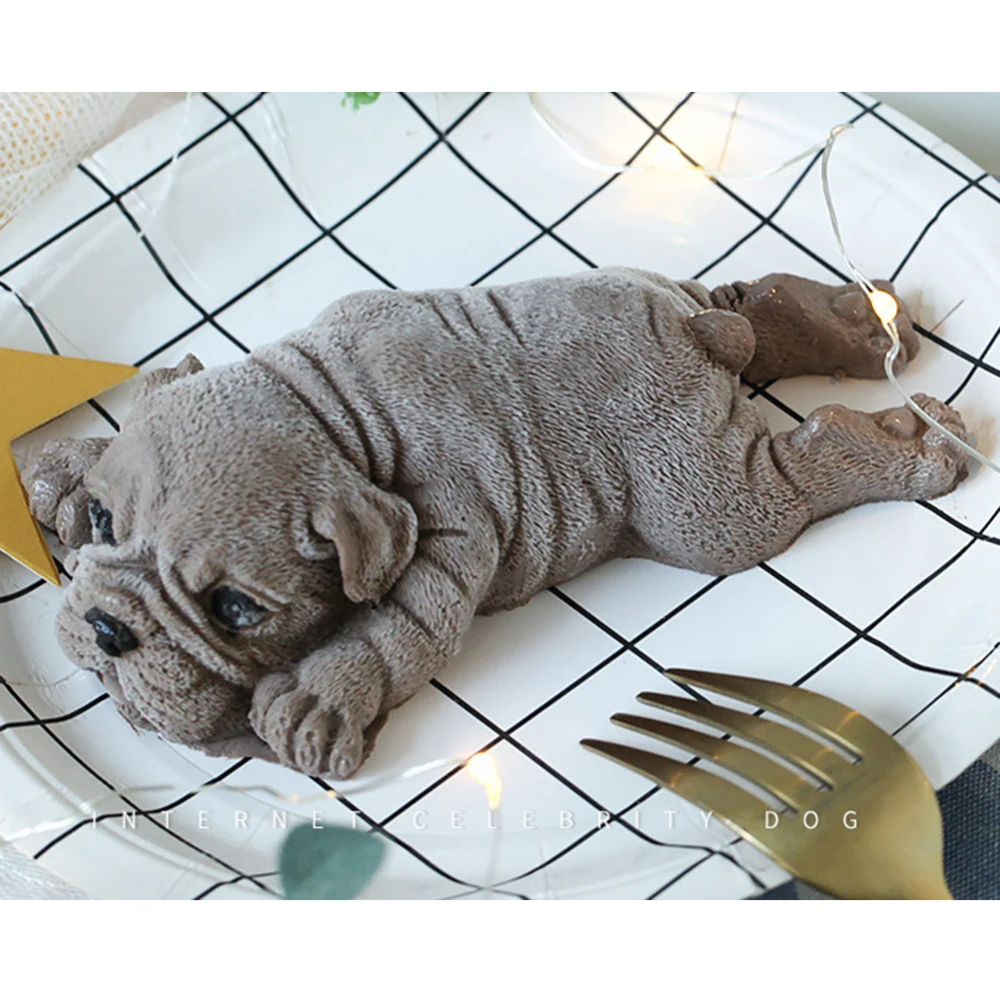 3D Shar Pei Mould Ice Cream Jello Pudding Blast Chilling Tool Fondant Decoration Cute Dog Silicone Mold Mousse Cake | Дом и сад