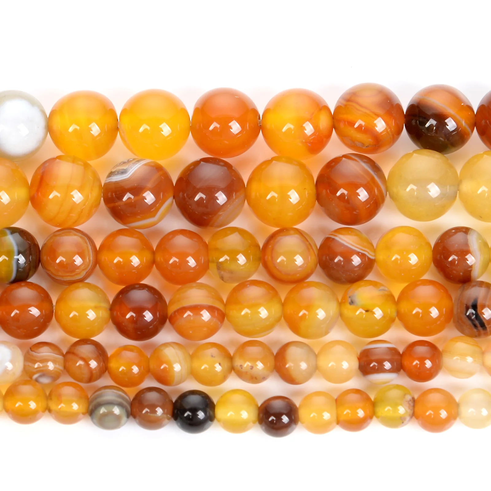 Бусины Из янтарно-желтого агата Sardonyx круглые бусины из натурального камня